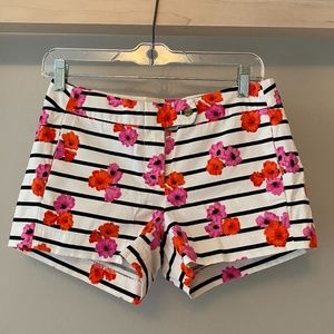 J.Crew Striped Flower Shorts